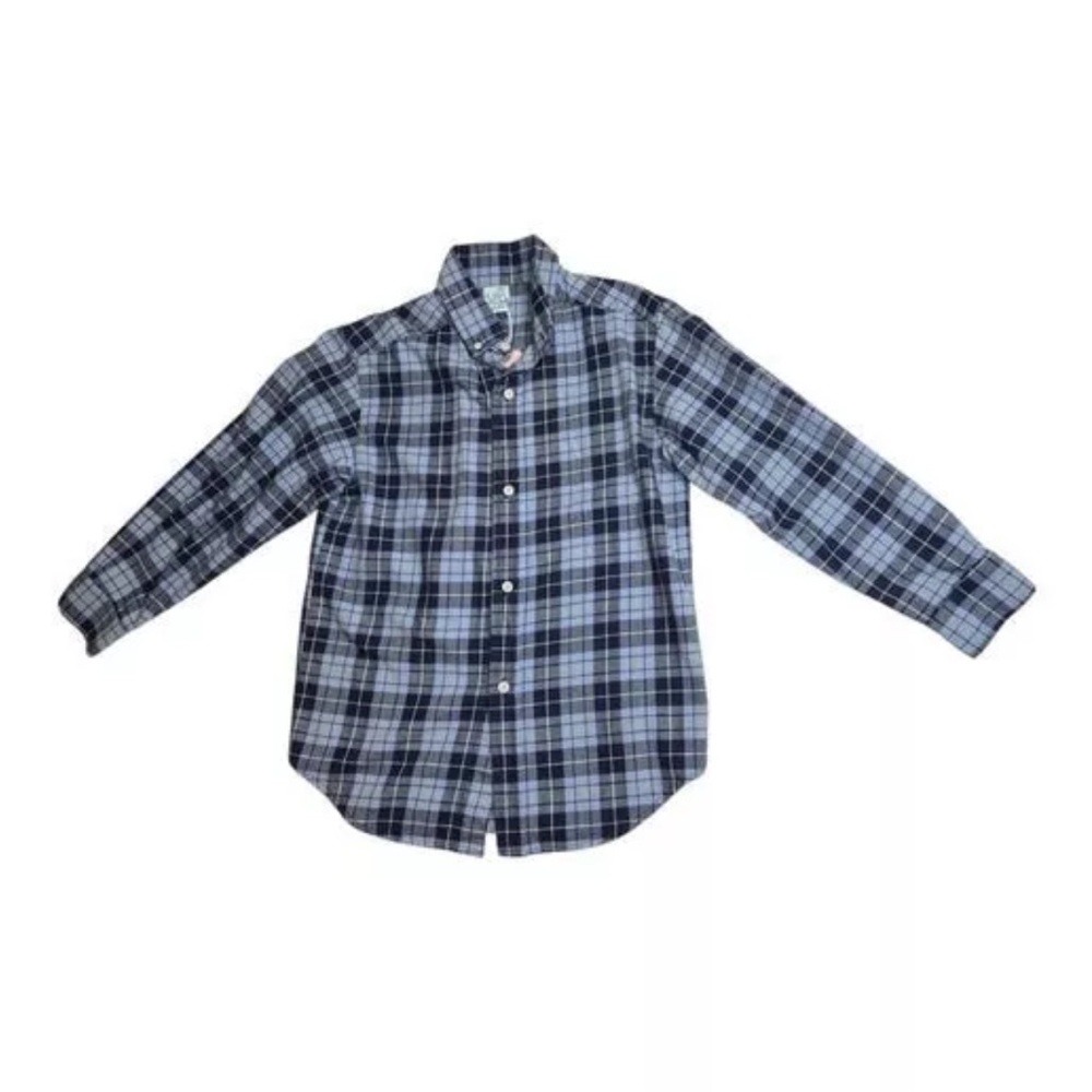 Rags Land 90s Vintage Blue Checkered Button Up Sz 7/8